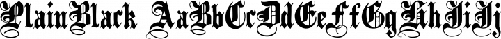PlainBlack font family by Paul Lloyd
