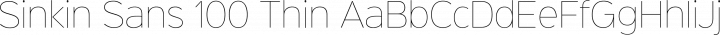 Sinkin Sans 100 Thin free font