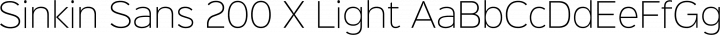 Sinkin Sans 200 X Light free font