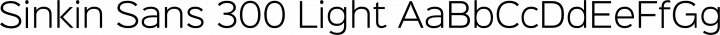 Sinkin Sans 300 Light free font