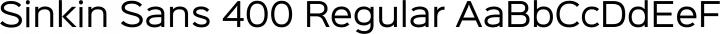 Sinkin Sans 400 Regular free font