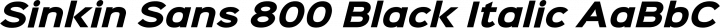 Sinkin Sans 800 Black Italic free font